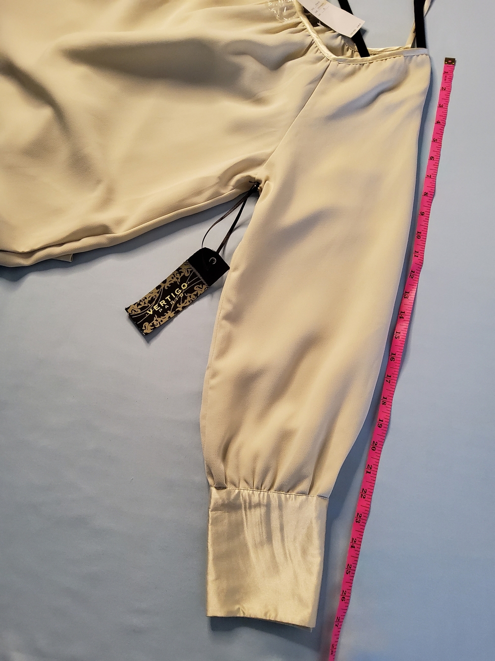 Vertigo PARIS Cream Satin-Trim Dress - Picture 9 of 16